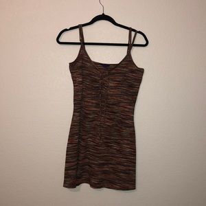 Ribbed material mini dress
